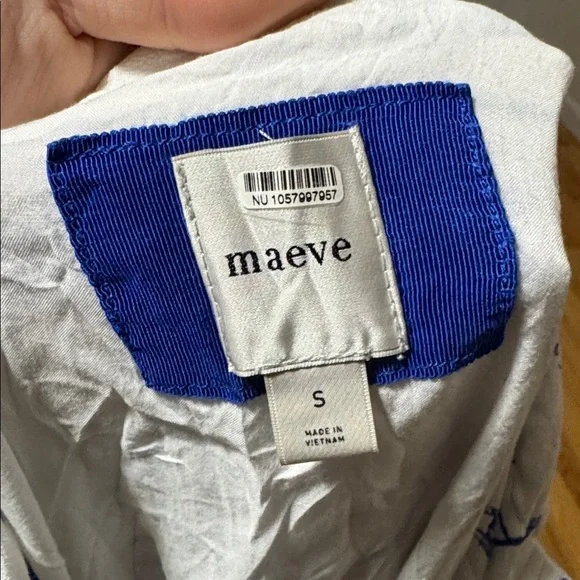 Anthropologie Maeve Short-Sleeve Collared Wrap Mini Dress Amalfi Capri Sz Small - Picture 5 of 9